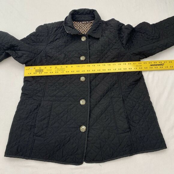 Chicos Quilted Jacket Womens 3 XL Black Button Up Pockets Lightweight Classic - Picture 7 of 9